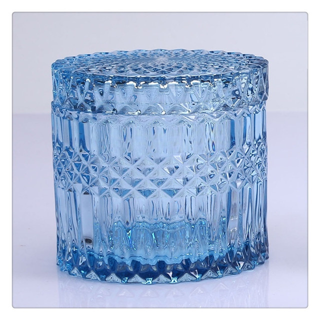 Luxuriöses Geo-Kerzenglas aus galvanisiertem Glas