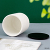 Mattweißes Luxus-Kerzenglas aus Keramik in loser Schüttung